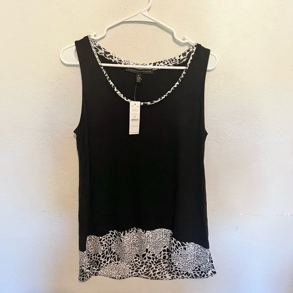 White House Black Market Woven Hem Tank Top - Size Med NWT - Picture 4 of 7
